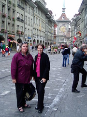Pru & Jess in main market st of Bern