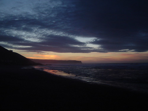 Whitby beach sunset